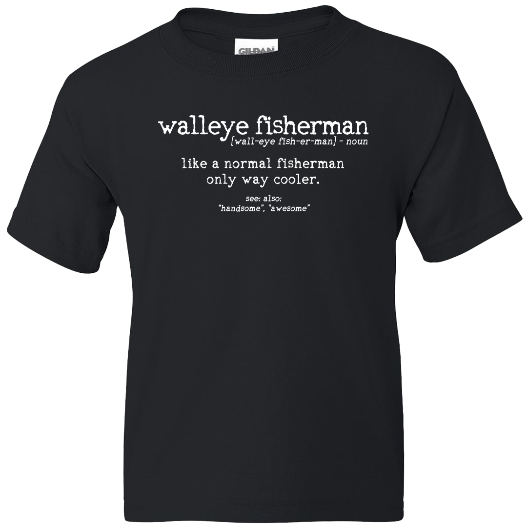 Walleye Fisherman Definition Kids Tee