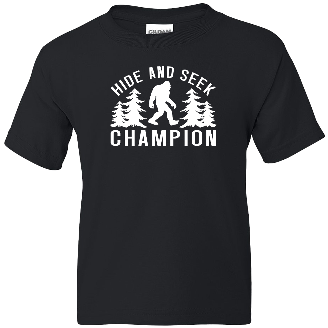 Hide and Seek Sasquatch Kids Tee