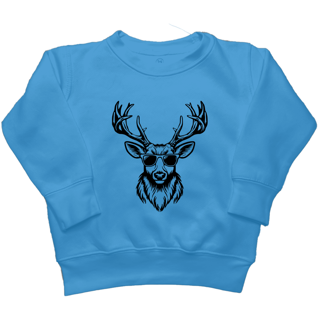 Cool Deer Kids Crew Neck Sweatshirt