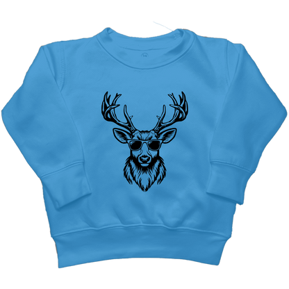 Cool Deer Kids Crew Neck Sweatshirt