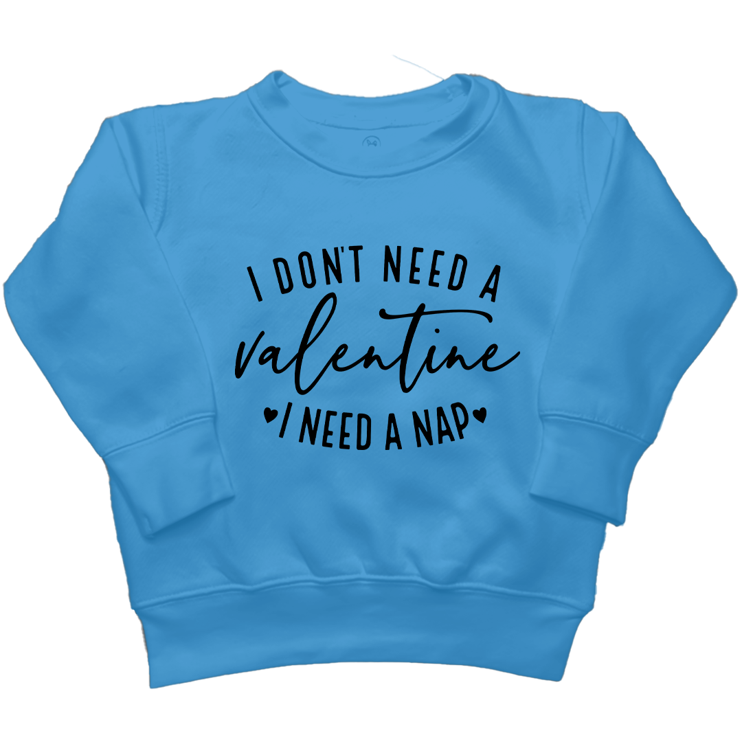 I Need A Nap Kids Crew Neck Sweatshirt