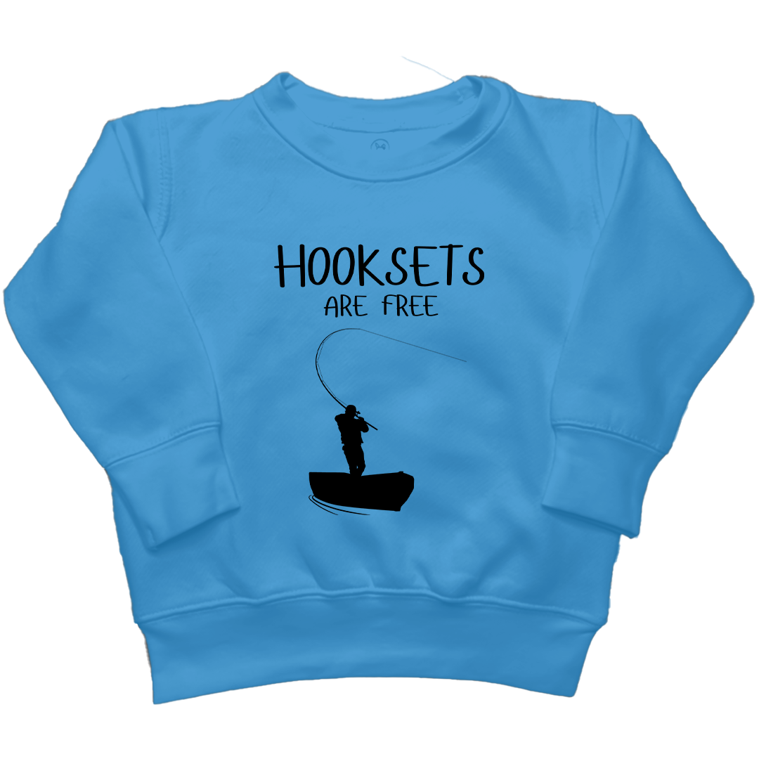 Hooksets Are Free Kids Crew Neck Sweatshirt