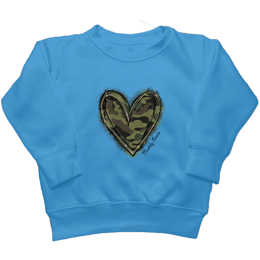 Hidden Heart Kids Crew Neck Sweatshirt