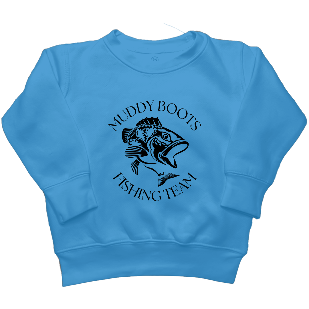 Fishing Team Kids Crew Neck Sweatshirt