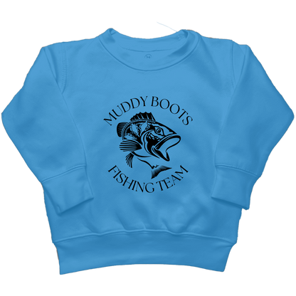 Fishing Team Kids Crew Neck Sweatshirt