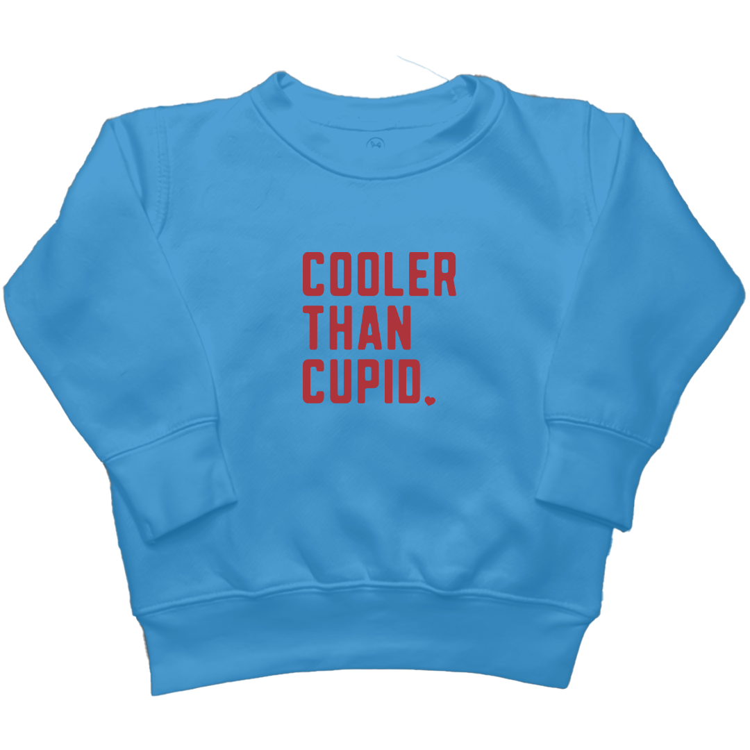 Cooler Than Cupid Kids Crew Neck Sweatshirt