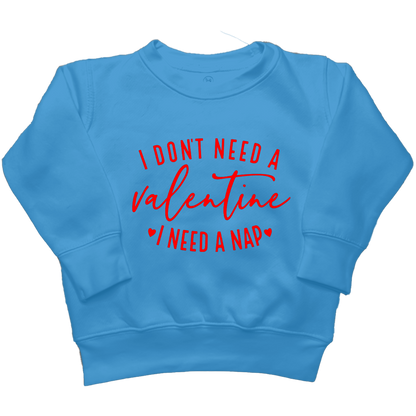 I Need A Nap Kids Crew Neck Sweatshirt