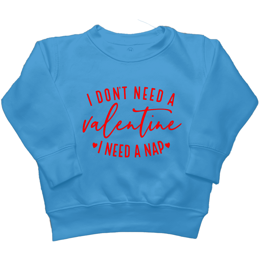 I Need A Nap Kids Crew Neck Sweatshirt