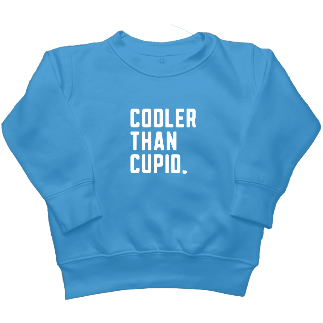 Cooler Than Cupid Kids Crew Neck Sweatshirt