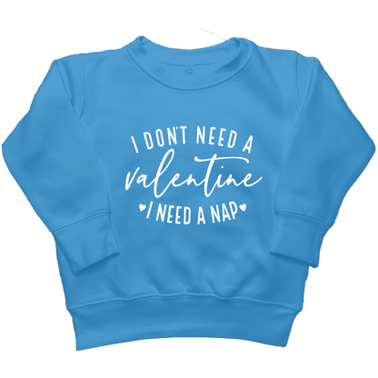 I Need A Nap Kids Crew Neck Sweatshirt