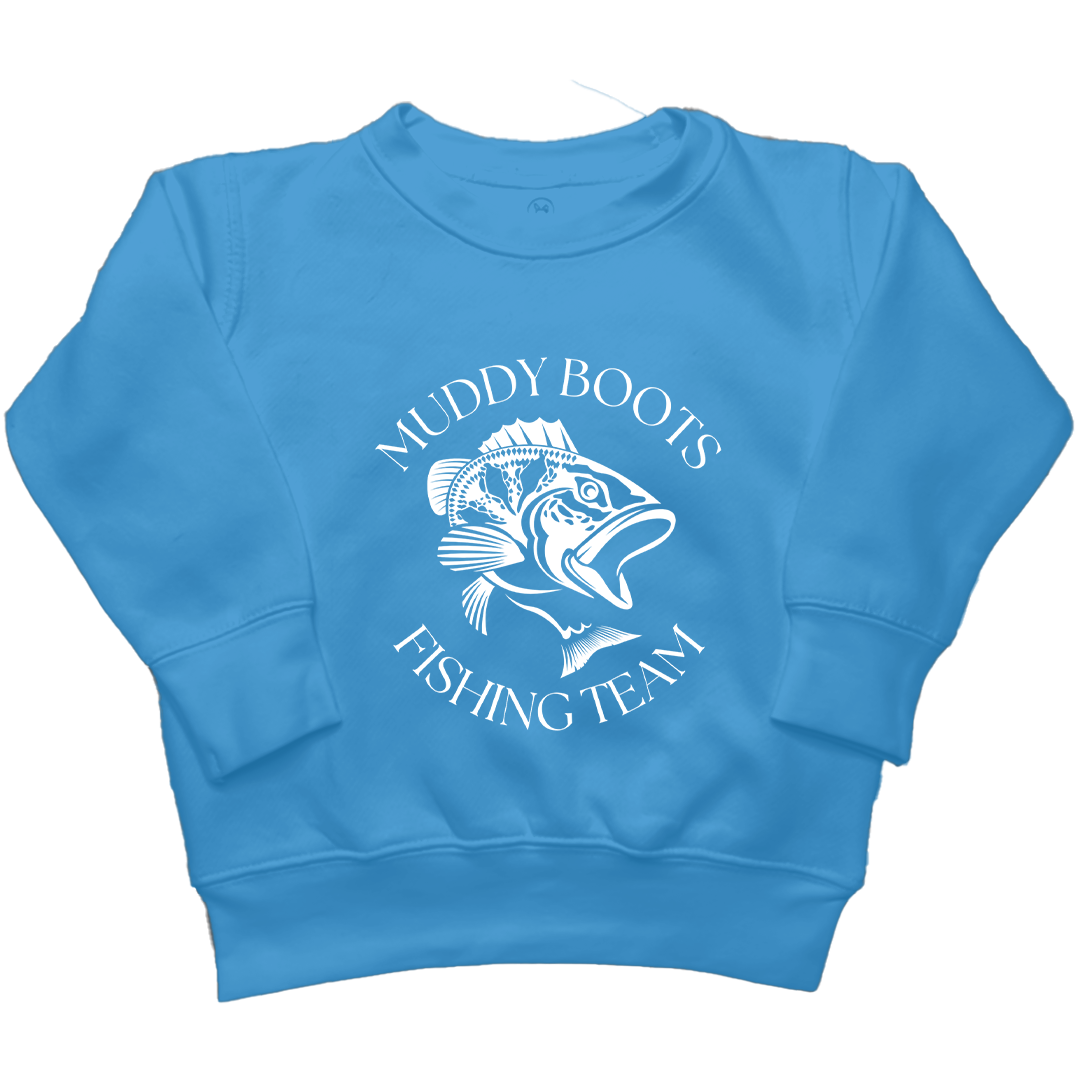 Fishing Team Kids Crew Neck Sweatshirt