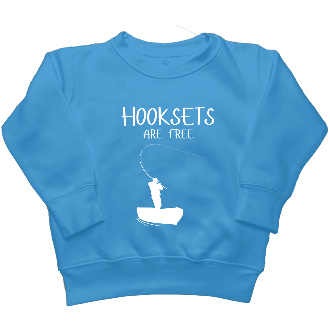 Hooksets Are Free Kids Crew Neck Sweatshirt