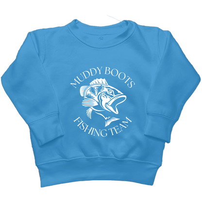 Fishing Team Kids Crew Neck Sweatshirt