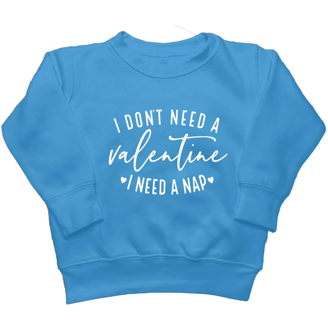 I Need A Nap Kids Crew Neck Sweatshirt