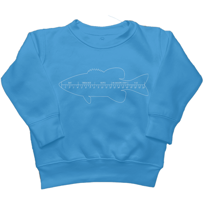 Fishing Ruler Kids Crew Neck Sweatshirt