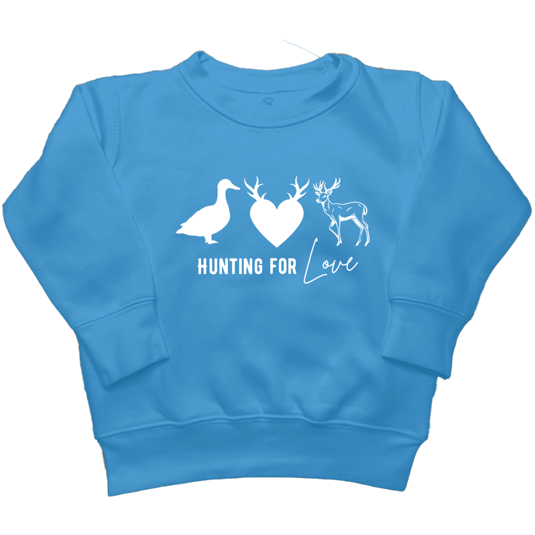 Hunting For Love Kids Crew Neck Sweatshirt