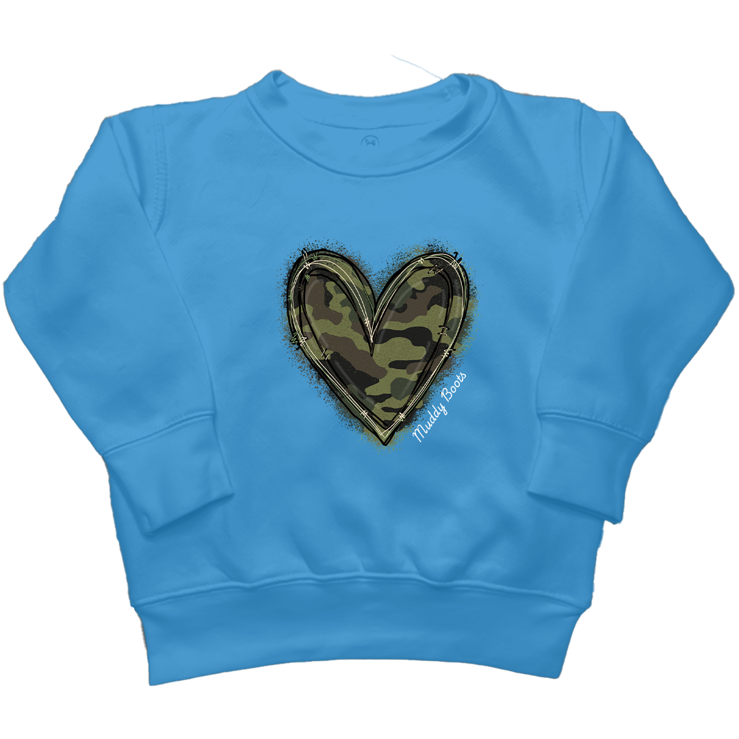 Hidden Heart Kids Crew Neck Sweatshirt