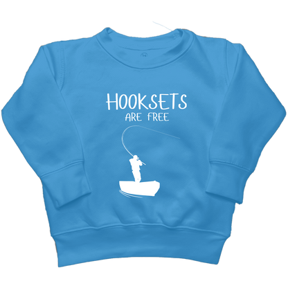 Hooksets Are Free Kids Crew Neck Sweatshirt