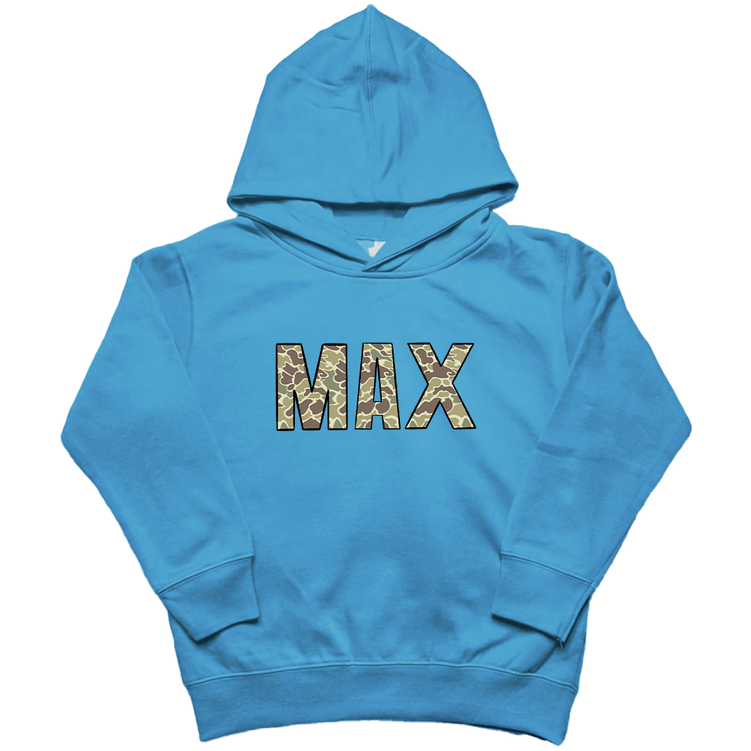 Personalized Camo Name Kids Hoodie