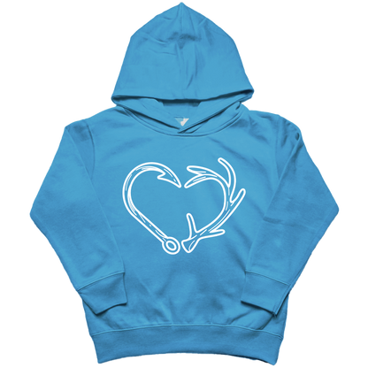 Hook Antler Heart Kids Hoodie