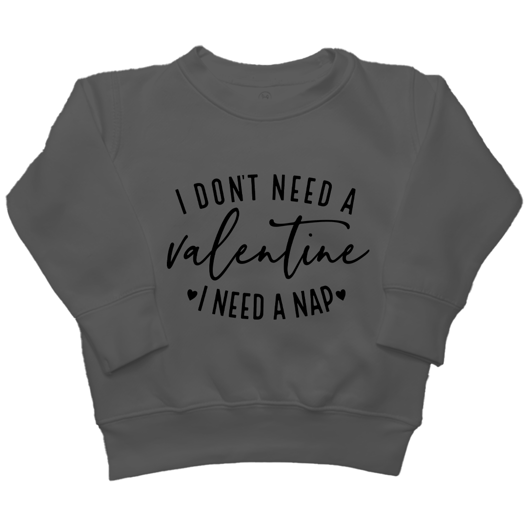 I Need A Nap Kids Crew Neck Sweatshirt