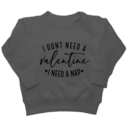 I Need A Nap Kids Crew Neck Sweatshirt