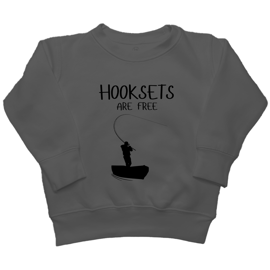 Hooksets Are Free Kids Crew Neck Sweatshirt