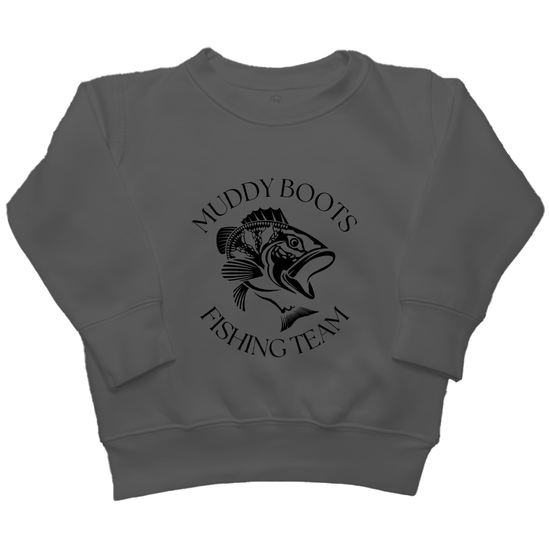 Fishing Team Kids Crew Neck Sweatshirt