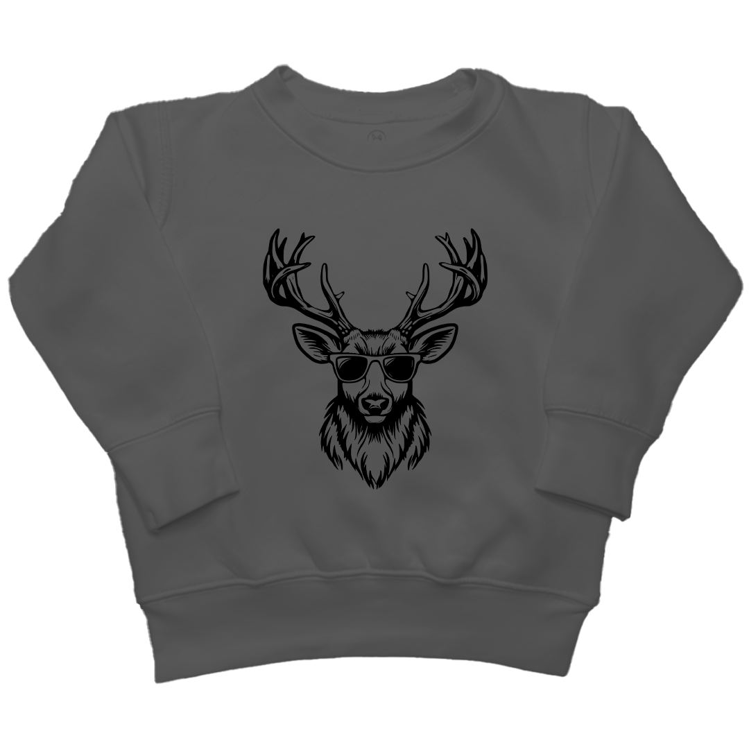 Cool Deer Kids Crew Neck Sweatshirt