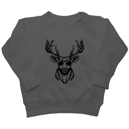 Cool Deer Kids Crew Neck Sweatshirt