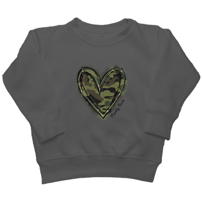 Hidden Heart Kids Crew Neck Sweatshirt