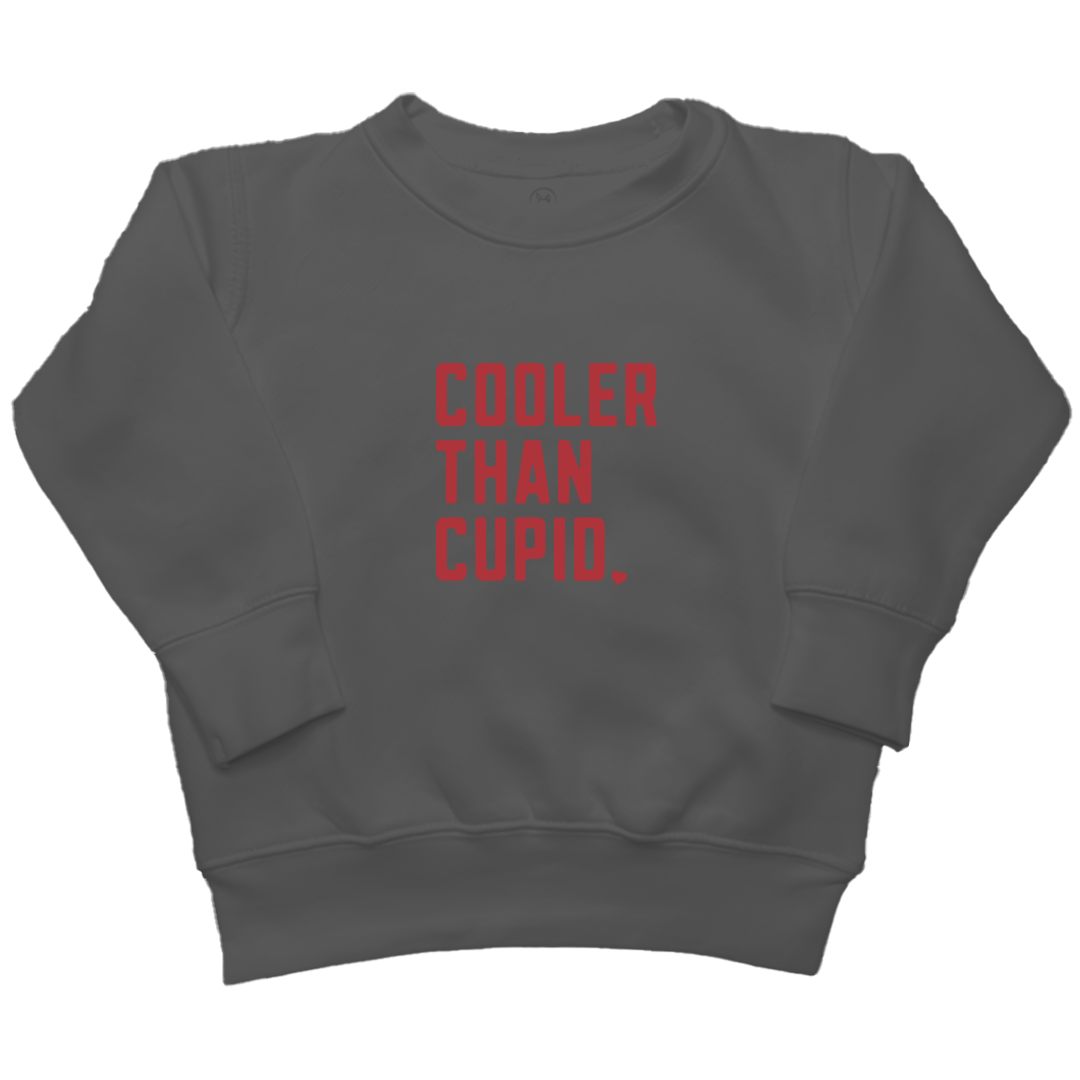 Cooler Than Cupid Kids Crew Neck Sweatshirt