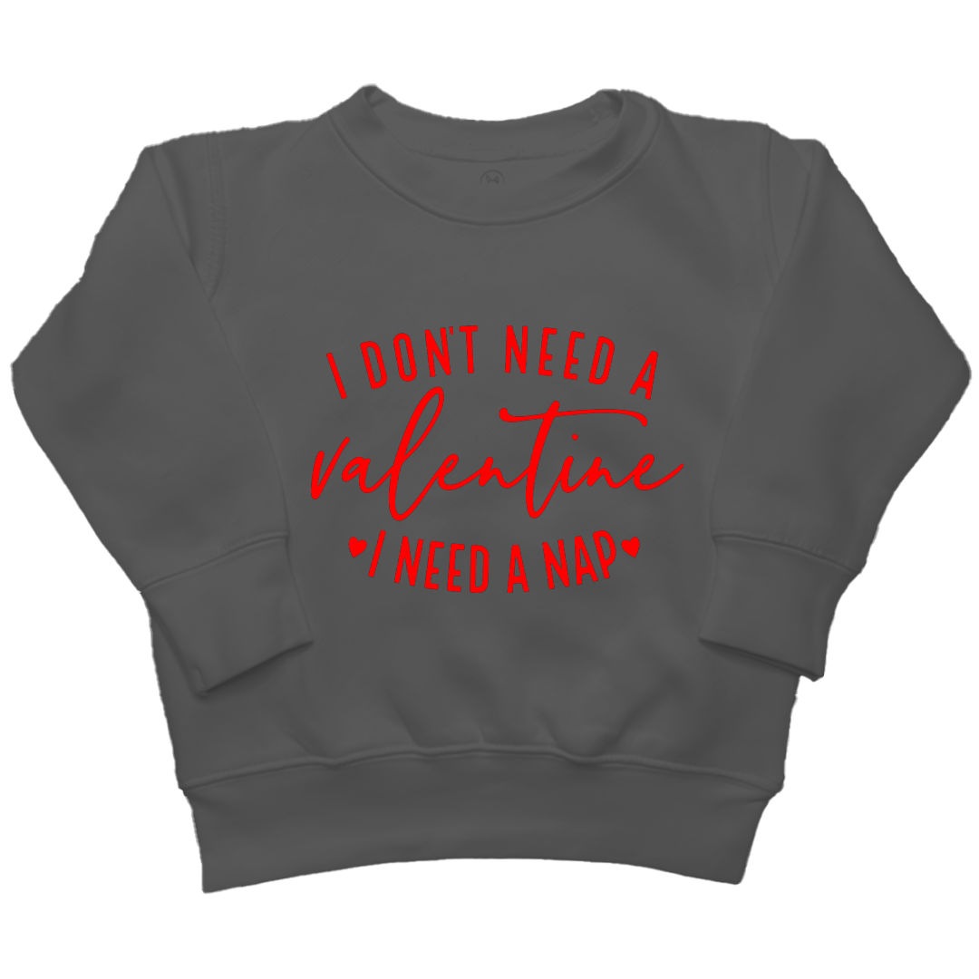 I Need A Nap Kids Crew Neck Sweatshirt