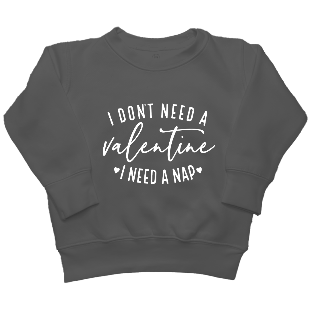 I Need A Nap Kids Crew Neck Sweatshirt