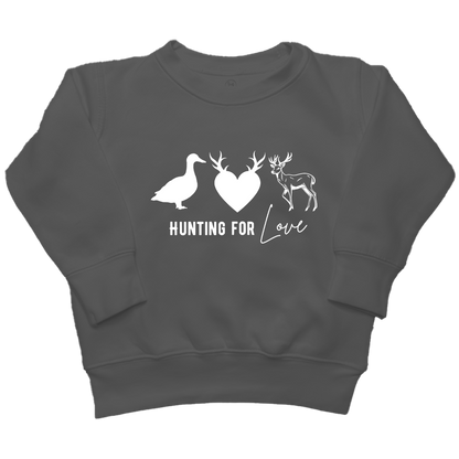 Hunting For Love Kids Crew Neck Sweatshirt