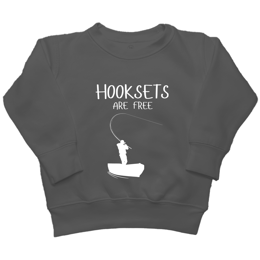 Hooksets Are Free Kids Crew Neck Sweatshirt