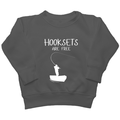 Hooksets Are Free Kids Crew Neck Sweatshirt