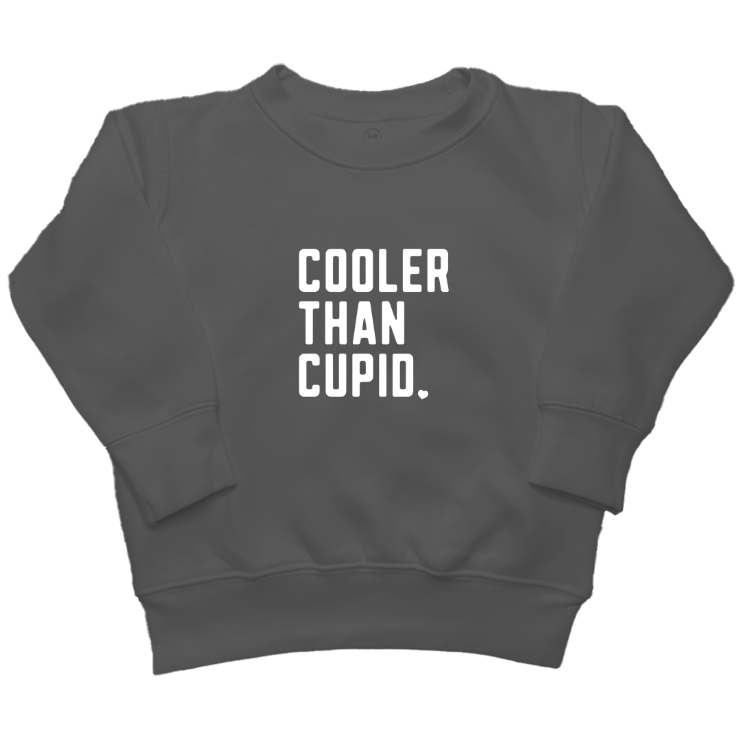 Cooler Than Cupid Kids Crew Neck Sweatshirt