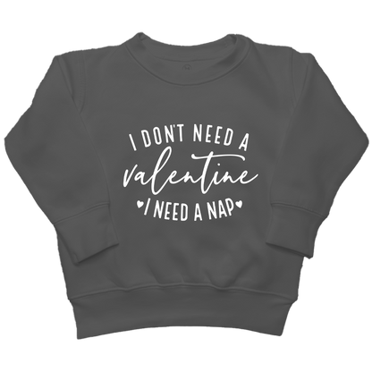 I Need A Nap Kids Crew Neck Sweatshirt