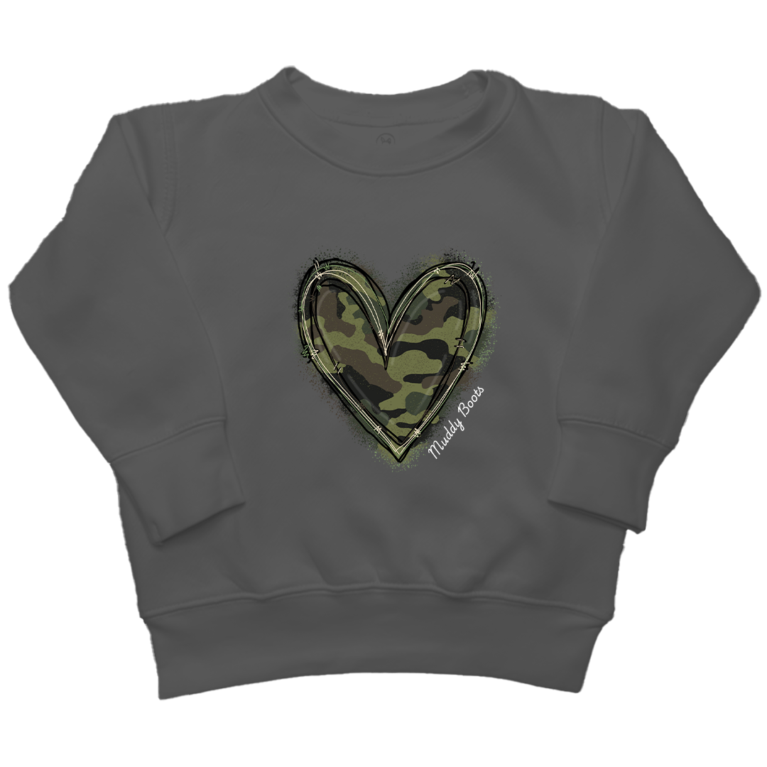 Hidden Heart Kids Crew Neck Sweatshirt