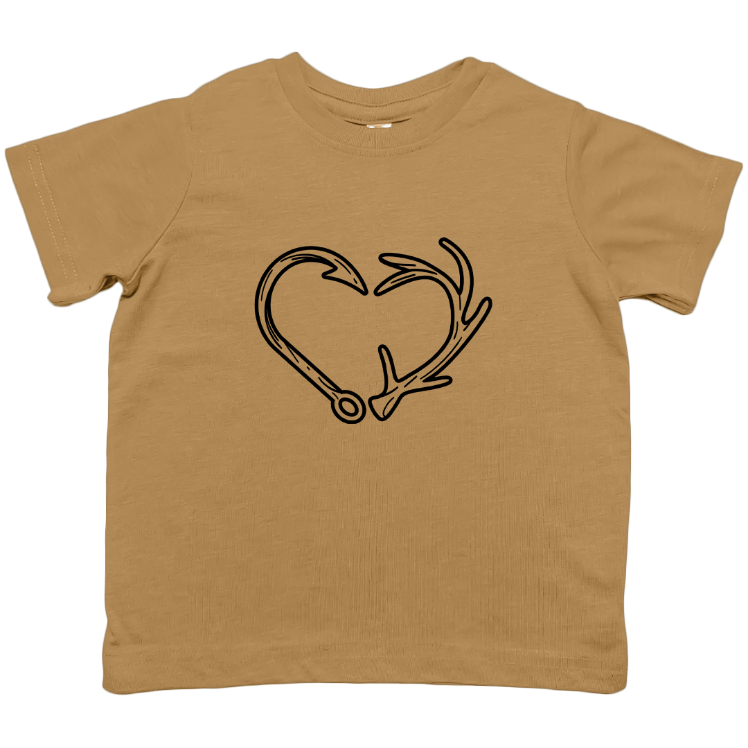 Hook Antler Heart Toddler Tee