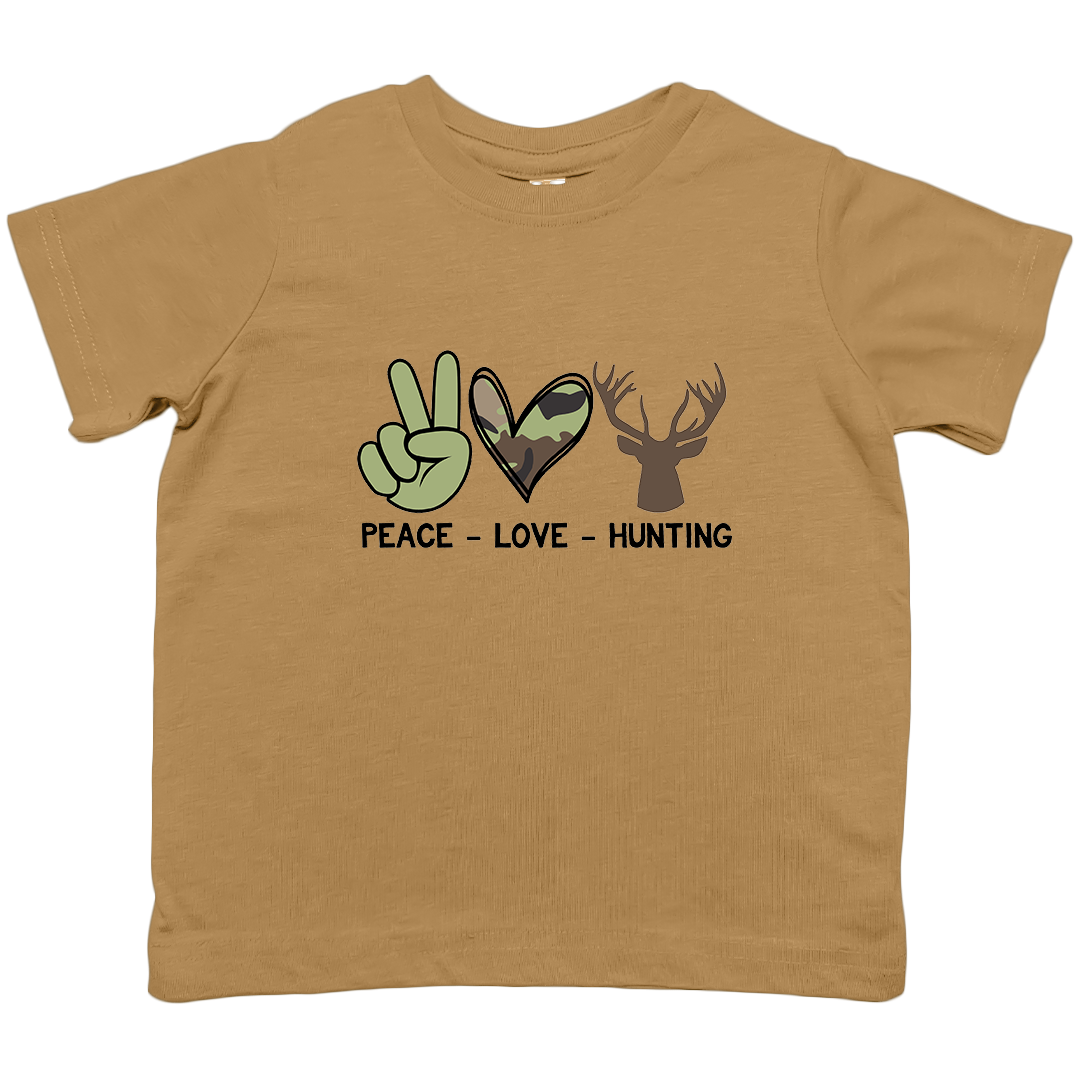 Peace Love Hunting Toddler Tee