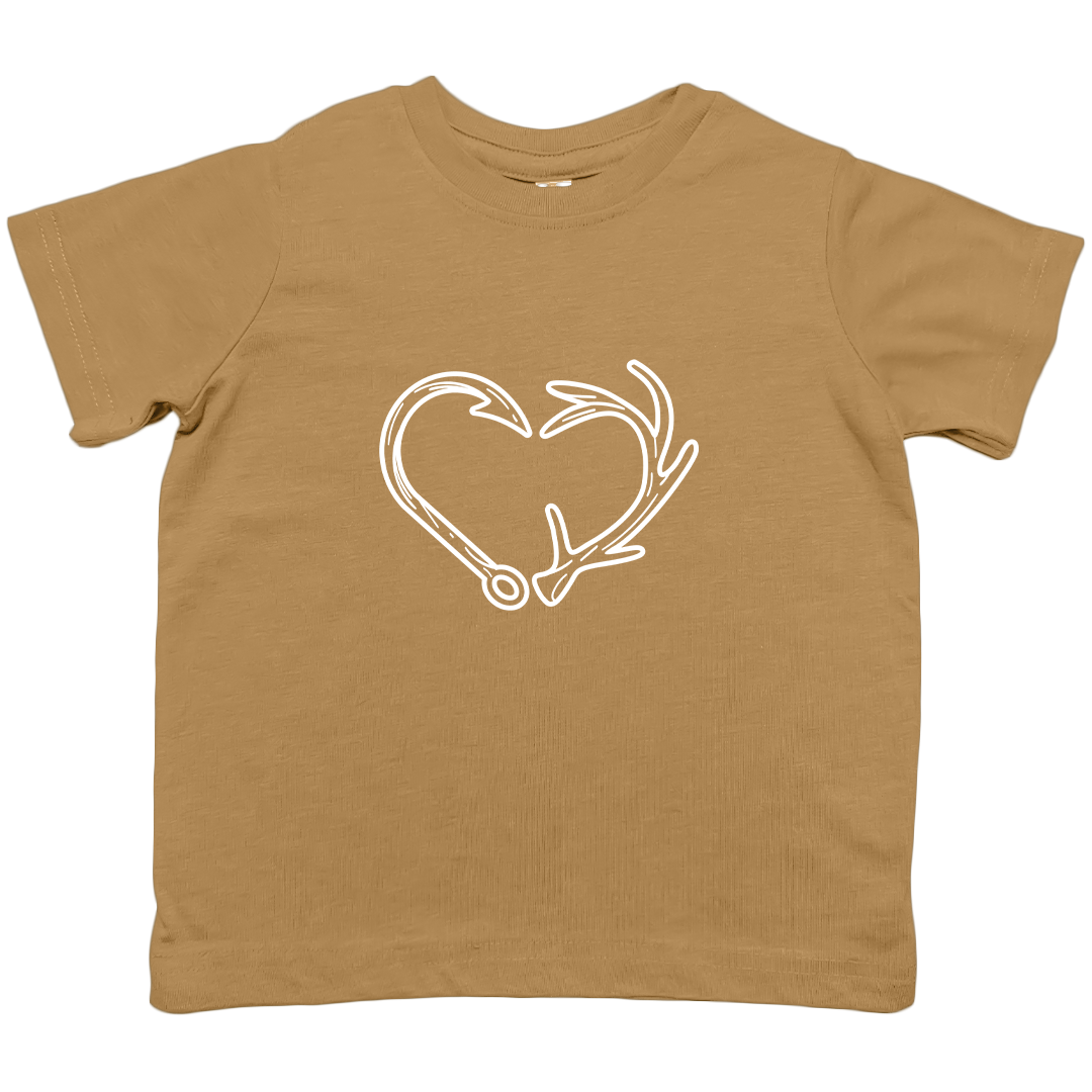 Hook Antler Heart Toddler Tee