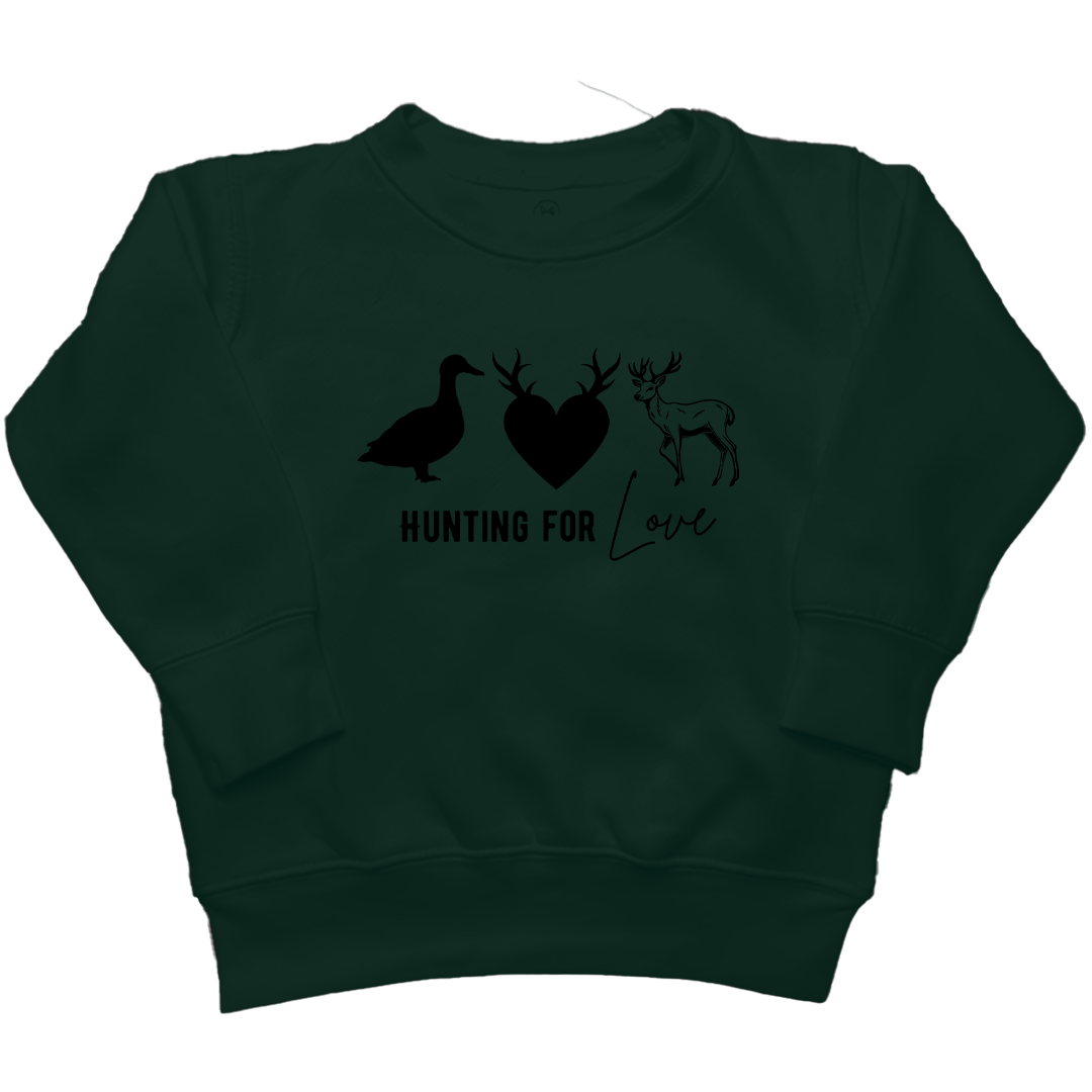 Hunting For Love Kids Crew Neck Sweatshirt