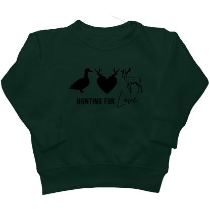 Hunting For Love Kids Crew Neck Sweatshirt