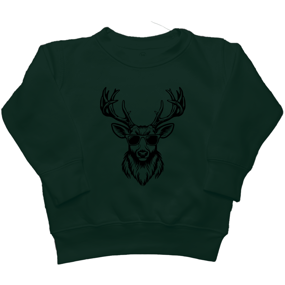 Cool Deer Kids Crew Neck Sweatshirt