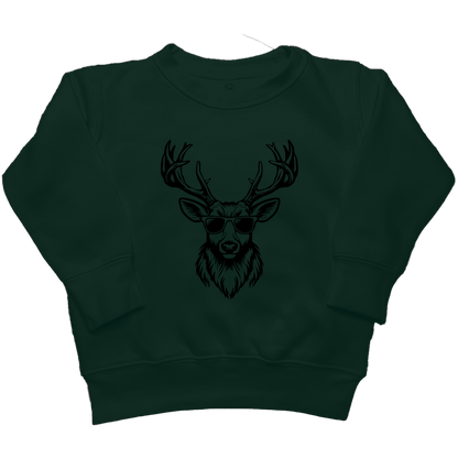 Cool Deer Kids Crew Neck Sweatshirt