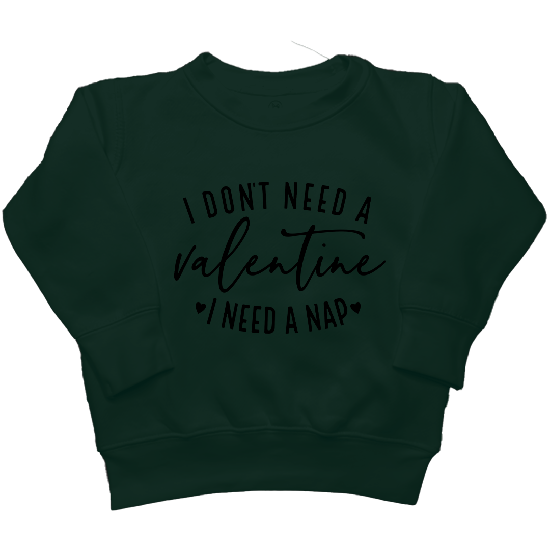 I Need A Nap Kids Crew Neck Sweatshirt