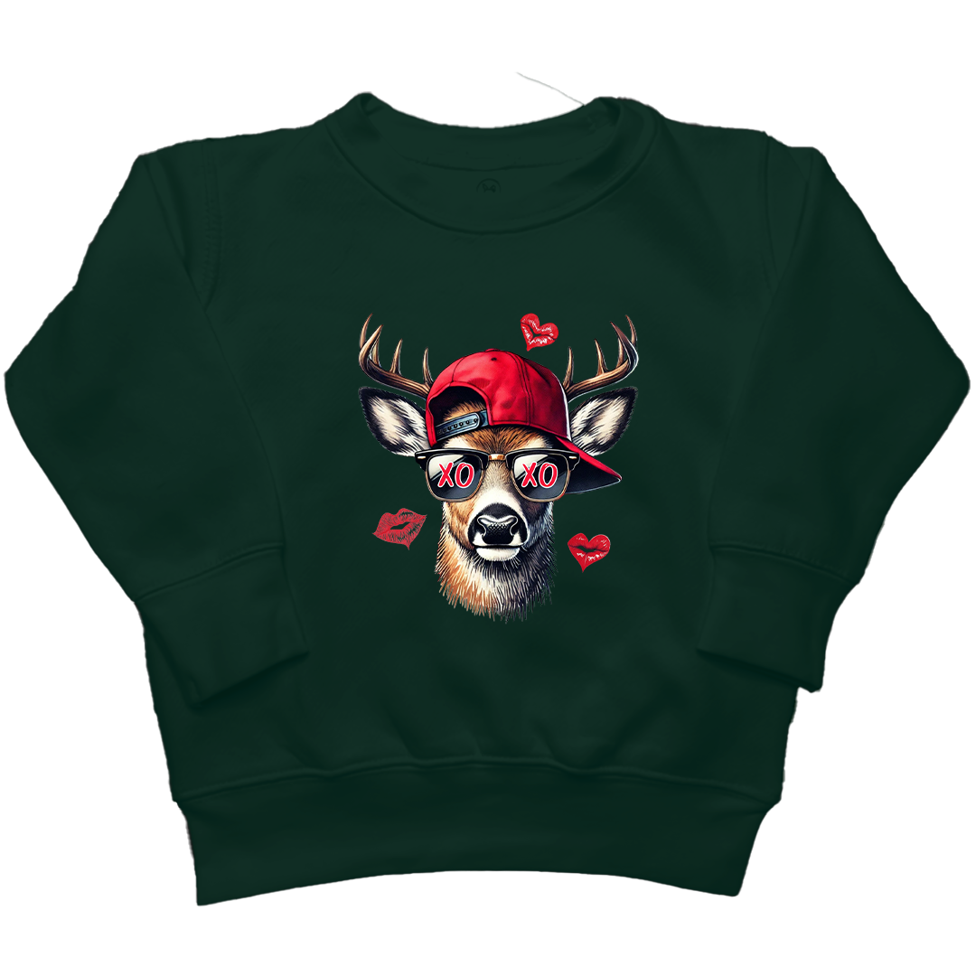 Love Struck Buck Kids Crew Neck Sweatshirt