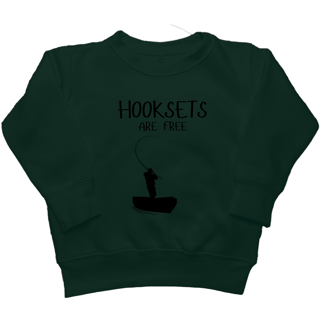 Hooksets Are Free Kids Crew Neck Sweatshirt